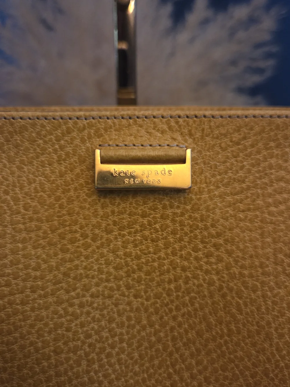 Kate Spade New York Made in Italy Mustard Pebbled Leather Bag + Roostercuster BC